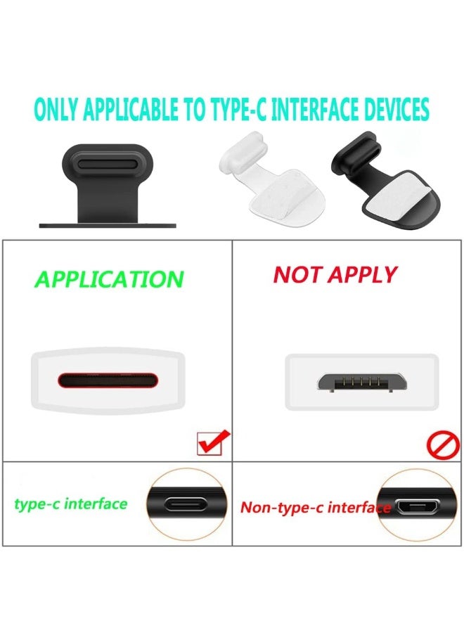10 Pack USB Type C Anti-Lost Anti Dust Plug, Silicone Anti-Dust Pluggy Port Cover Cap Protector for Laptops, Smartphones - Image 4